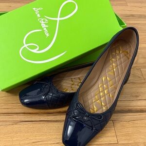 Sam Edelman Navy Quilted Flats